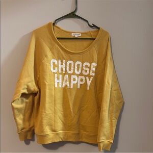 Yellow 'Choose Happy' Sweatshirt